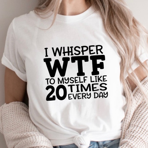 WTF Shirt F Bomb Crew Neck Short Sleeve Tee Shirt - Picture 3 of 4